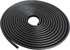 Car Door Edge Guards, 16Ft Rubber Seal Car Door Edge Trim, U Shape Door Edge Protector Guard, Aluminum Weather Proofing Automotive Door Edge Molding Protection for Most Car (Black, 16Ft)