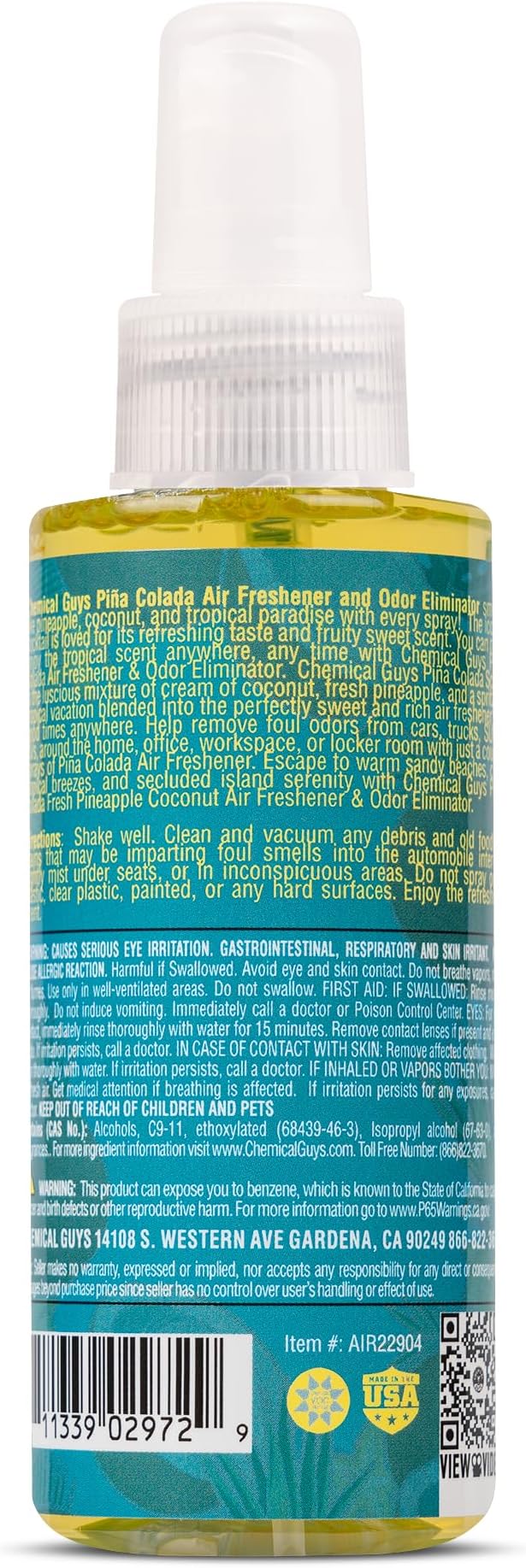 AIR22904 Premium Air Freshener & Odor Eliminator (4 Oz, Piña Colada Scent)