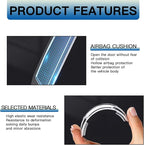 4 PCS Car Door Anti-Collision Strip, Rearview Anti-Impact Sticker, Door Protection Decorative Covers, Door Edge Bumper Guard, Universal Car Side Door Edge Protector (Black)