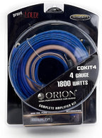 ORION Cobalt COKIT4 4-Gauge CCA Amp Wiring Kit, 100% American Wire Gauge (AWG) Standard, High Current Amplifier Install Kit with Fuse Holder, RCA Cable & Speaker Wire for Car Audio Systems
