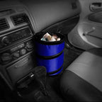 Automotive Waterproof Portable Collapsible Small Trash Can Garbage Container fits Most Cars,Polyethylene, SUVs, and Trucks Blue
