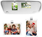 Gift for Boyfriend Husband Girlfriend Dad Car Decorations Interior Picture Holder, Car Visor Photo Clip Magnetic Frame Father's Day Personalized Photo Gifts Cute Car Decor Accessories 3.5 x 2.4 inch (2 PCS)