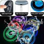 2PCS LED Car Cup Holder Lights, Car Coasters for Cup Holders 7 Colors Changing USB Charging Mat Waterproof Cup Pad, Car Gifts for Men & Women