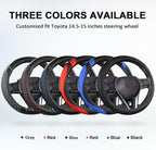 Customized Auto Car Steering Wheel Cover for Toyota (Black)