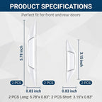4 PCS Car Door Side Edge Protection Guards, PVC SRS Anti-collision Bumper Protector, Flexible Waterproof Door Edge Cushioning Strip, Universal Self-adhesive Accessory for Cars (Transparent)