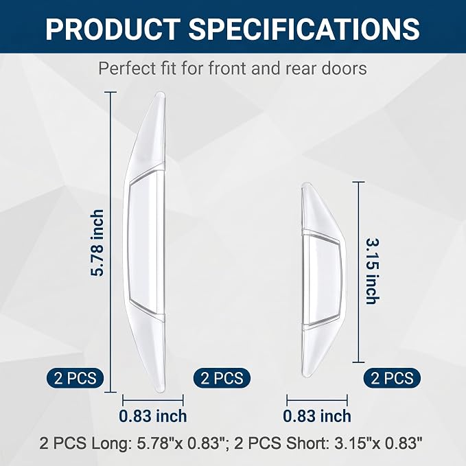 4 PCS Car Door Side Edge Protection Guards, PVC SRS Anti-collision Bumper Protector, Flexible Waterproof Door Edge Cushioning Strip, Universal Self-adhesive Accessory for Cars (Transparent)