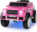 JOYLDIAS Ride On Cars, Licensed Mercedes-Benz Maybach G650S, 12V7AH Battery Powered Toy Electric Car for Kids W/LED Underglow Lights,Remote Control, 2 Motors, 3 Speeds, Music, Bluetooth,Horn,Pink