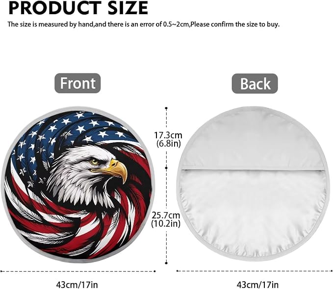 American Flag Eagle Steering Wheel Sun Shade Cover Anti-Heat Aluminum Foil Steering Wheel Cover Sun Shade, Auto Interior Protector Car Steering Wheel Cover for Women