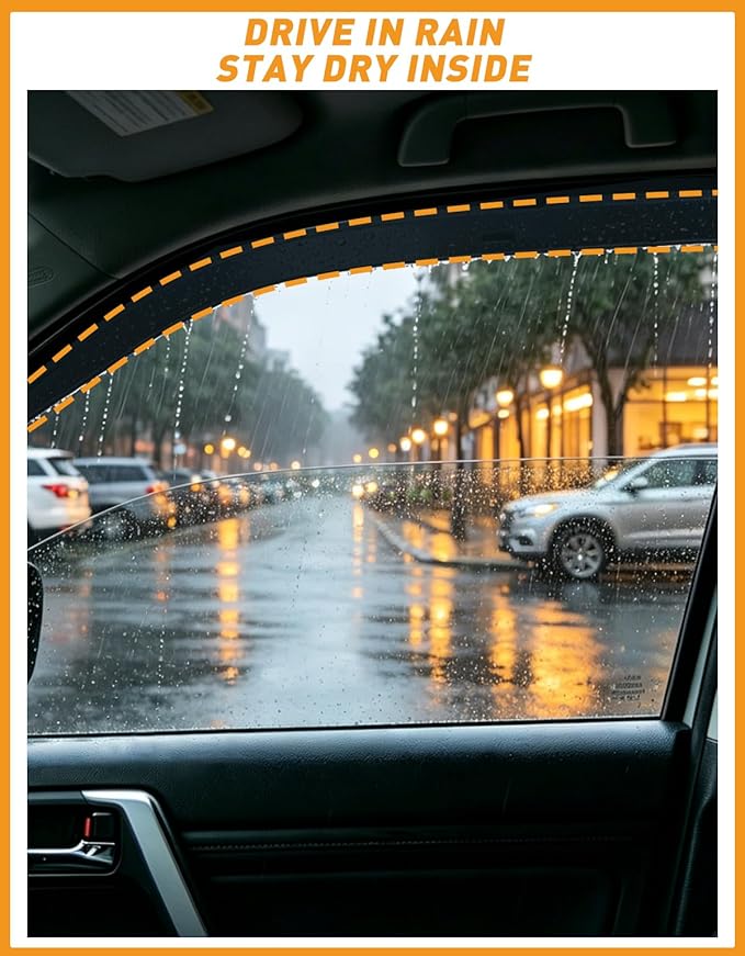 in-Channel Window Rain Guards Fit for Honda CRV 2017-2022 Rain Guards Extra Durable CR-V Window Deflectors Visors Vent Visors Vent Shades Car Accessories -4 pcs