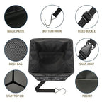 Gothic Skull Car Trash Can, Waterproof Portable Mini Garbage Bin, Lightweight No-Install Waste Basket for Car Office Home, Cute Multifunctional Car Interior Accessory