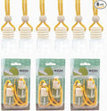 ikeda fragrance Automotive Air Freshener 4ml Car Scents | 45-Days Keep Fragrance | Auto Hanging Diffuser Bottles | Remove Odor Long Lasting Fresh Air for Women Deodorizer (6pcs Coconut)