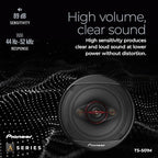 TS-501M 4-Way Coaxial Car Audio Speakers (Pair) - 5-1/4' Round, 300 W Max Power, Black and Red