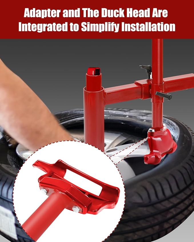 Upgrade Manual Tire Changer Duck Head Kit with Silver Cone, with Tire Changer Duck Head Fit for Most Car, Trucks, SUVs, ATV Tires (Without Silver Cone)
