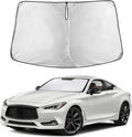 Windshield Sunshade Compatible for Infiniti Q60 Coupe 2017-2020 2021 2022, Sun Visor for Front Windshield & Window Sun Shade Cover, UV Heat Blocker & Protector, Car Accessories
