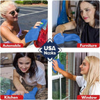 Premium 300GSM Microfiber Cleaning Cloth - 12.5"x12.5" High Performance - 1200 Washes, Ultra Absorbent Microfiber Towels for Cars Undercarriage, Rims & Engine Bay Cleaning - Microfiber Cloth