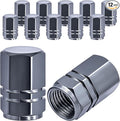 12PCS Tire Valve Stem Caps, with Rubber O-Ring, Corrosion Resistant Leak-Proof, Aluminum Alloy Universal Wheel Valve Covers for Cars, SUV, Trucks, Bikes, Motorcycles, Bicycles(Gray)