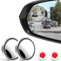 Blind Spot Mirror, 2'' Round HD Glass Frameless Convex, 2Pack Side Mirror Blind Spot, Rear View Mirrors Exterior Accessories with Wide Angle Adjustable Stick for Car SUV and Trucks, Silver