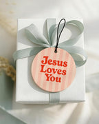 Boho Christian Round Car Air Freshener 4 Pcs Coconut Scented, Inspirational Religious Car Accessories Mirror Decor for Women, Christian Hanging Air Freshener for Cars Closet Drawer Books