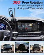 PZK Car Phone Holder for 2022-2026 Chevy Silverado/GMC Sierra 13.4'' Screen | Compatible with MagSafe Chevy Magnetic Car Phone Mount with 360° Rotating Extension Rod Hands-Free Phone Cradles Stand
