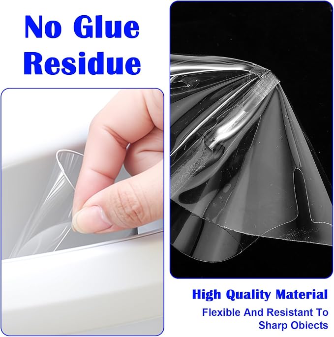 20Pcs Car Door Handle Potector, Clear Cars Door Handles Scratch Protector, TPU Protective Film Doors Sill Protectors for Vehicles, Cars Doors Edge Guards for Most Car Handle