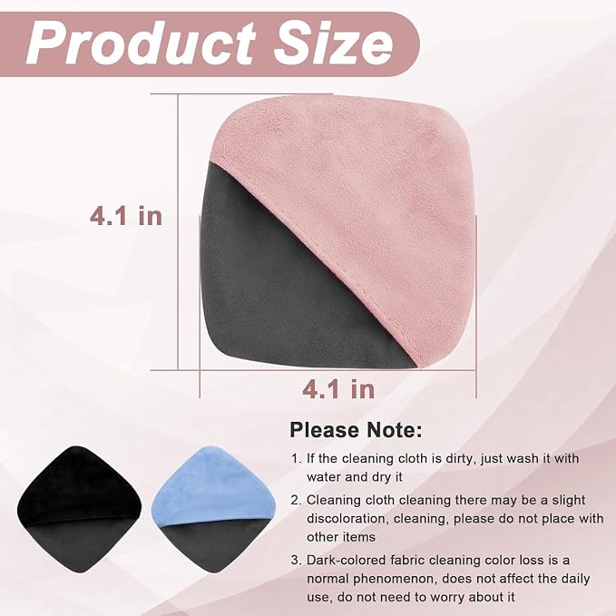 2PCS Car Screen Cleaner, 4.1''×4.1'' Microfiber Dashboard Wipes, Square Microfiber Cloth, Automotive Display Wipes,Vehicle Screen Cleaner Tool for Dashboard Display, Car Interior Tool (Pink)