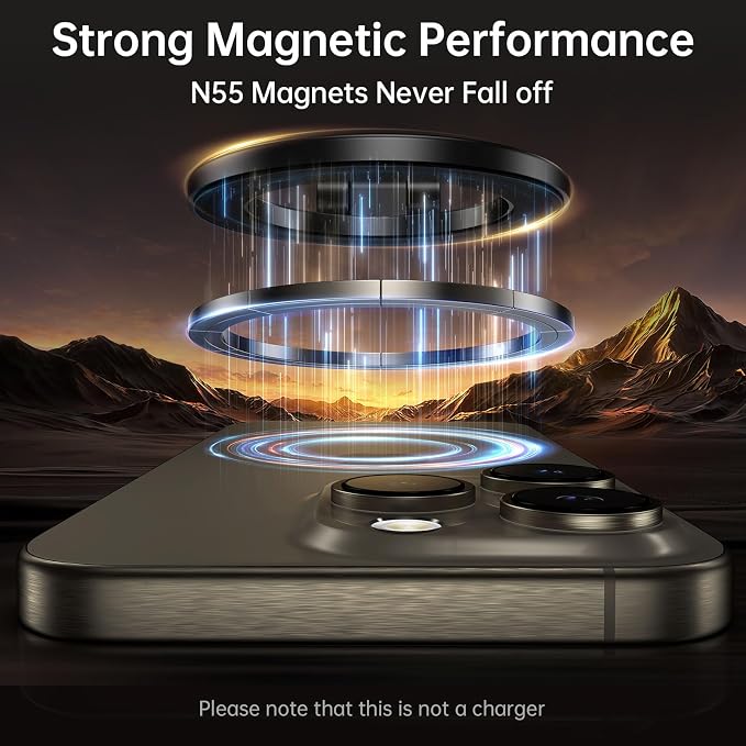 Fits MagSafe Car Mount, Magnetic Phone Holder for Car Dashboard, [Flexible Three-axis] 360° Rotation Magnetic Car Mount Strong Magnets Car Phone Holder for iPhone 17 16 15 14 Pro Max