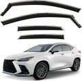 GrandWheel Window Deflectors Smoke Tinted in-Channel Side Window Vent Visor Deflectors Rain Guards Compatible with Lexus NX 2022-2026 - 4pcs. GW0819