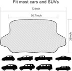 Car Windshield Snow Cover with 4 Layers Protection Winter Frost Snow Ice Cover Auto Sun Shade for Cars Trucks Vans and SUVs(No Elastic Bands Included)