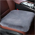 Sheepskin Car Seat Cushion, Comfortable Soft Fur Wool Auto Front Seat Cover, Vehicle Seat Protector Pad for Warm Winter Office Chair, Universal Decor Car Accessories (Gray)