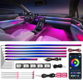 Dreamcolor Acrylic Interior Car Lights, Car Accessories 18 in 1 Car LED Strip Lights with APP Control and 213 Modes, 175 inches 593 LEDs Fiber Optic Lights, RGB Neon Light Kits