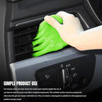 Car Cleaning Gel Clean Putty, Reusable Car Interior Cleaner Slime, Auto Detail Cleaning Soft Rubber Supplies, Universal Multi-Functional Cleaning Tool Accessories for Men Women (Green)