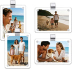 4 Pack Magnetic Car Visor Photo Holder – Personalized Acrylic Clip for Family, Pets, Travel Pictures – Easy Snap-On Car Accessory for Sun Visor (4 Pack, 2.4''x3.5'')