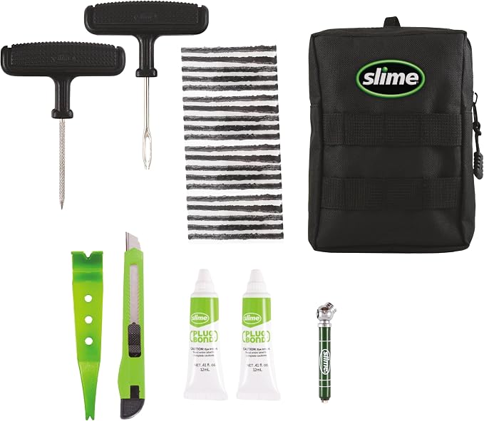 Rugged Tire Plug Kit 20504 Quick & Easy Repair for Flat Tire Puncture, Ideal for ATVs, wheelbarrows, Lawn mowers and Other tubeless Off-Road Tires, 28-piece kit