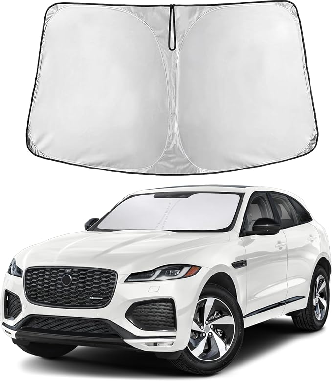 Windshield Sunshade Compatible for Jaguar F-Pace 2016-2023 2024 2025, Sun Visor for Front Windshield & Window Sun Shade Cover, UV Heat Blocker & Protector, Car Accessories