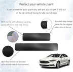 4 PCS Car Door Sill Protector, 5D Carbon Fiber Auto Door Entry Edge Guard Protection Trim, Anti-Scratch Threshold Cover Strips, Sill Protection Sticker for Car SUV Truck (Black)