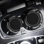 Mandark 2PCS Car Cup Holder Coasters, 2.75 Inch Non-Slip Insert Water Bottle Holder Pads, Dustproof Automotive Interior Accessories Mat, Universal for Vehicles, Trucks, RVs and More(Black/Gray)