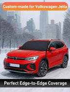 Car Snow Cover Compatible for Volkswagen Tiguan | Windshield Cover for Ice and Snow with S-Hook Straps | Heavy-Duty 600D Oxford Winter Car Cover, Waterproof & Anti-Slip