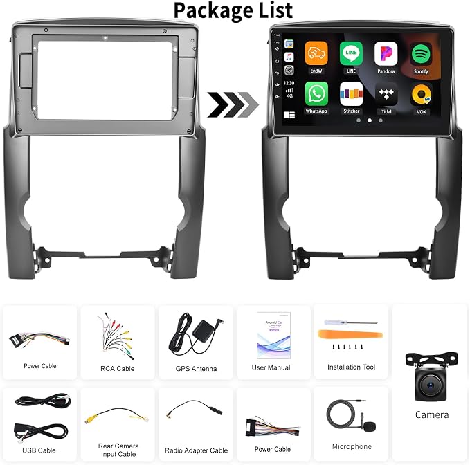 [4+64G] 8-Core Qualcomm Android 15 Car Stereo for Kia Sorento 2009-2012 with Wireless Carplay&Android Auto,10.1 Inch Car Radio with Mirror Link Bluetooth 5.1 FM/RDS DSP WiFi GPS SWC