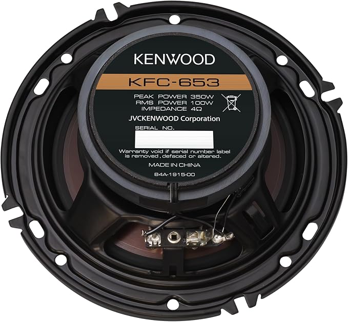 KFC-653 6-1/2" 2-Way Concert Series Car Speakers – 320W Peak Power, Polypropylene Woofer Cone, Balanced Dome Tweeter, Acoustic Sound Harmonizer