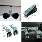 27 PCs Aquamrine Bling Car Accessories Set for Women, Steering Wheel Covers Universal Fit 15 Inch, Bling License Plate Frame, Bling Phone Holder, Bling Car Coasters (Aquamrine Diamond)