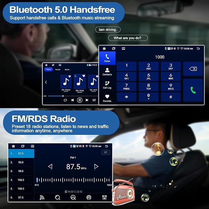 8-Core 6+128GB Car Radio Stereo for Hyundai Accent Verna Solaris 2012-2016 Android 15 CarPlay Android Auto 9" 1280*720 Touch Screen Head Unit with Bluetooth 5.0 DSP 32EQ GPS FM Backup Camera