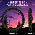 Celestial Sun Moon Star Steering Wheel Cover for Women Men Neoprene Breathable Wheel Cover Protector Anti-Slip Car Accessories Universal 15 Inch Fit for Cars Trucks Vehicles