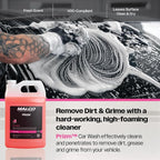 Malco Prizm Car Wash – Hard-Working, High-Foaming Automotive Cleaner/Formulated to Remove Soils and Rinse Away Cleanly/Excellent Cleaning Performance and Value / 1 Gallon (123201)