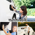 30 Pcs 16 x 16 Inch Edgeless Microfiber Plush Towels for Cars Detailing Drying Wash Polishing Absorbent Cleaning Cloths, 500 GSM (Black)