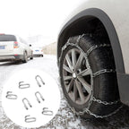 10 Pack Tire Chains Hooks Snow Heavy Duty 1/4" Cross Chains Hook Stainless Steel Chain Repair Hook for Light Trucks and Suv