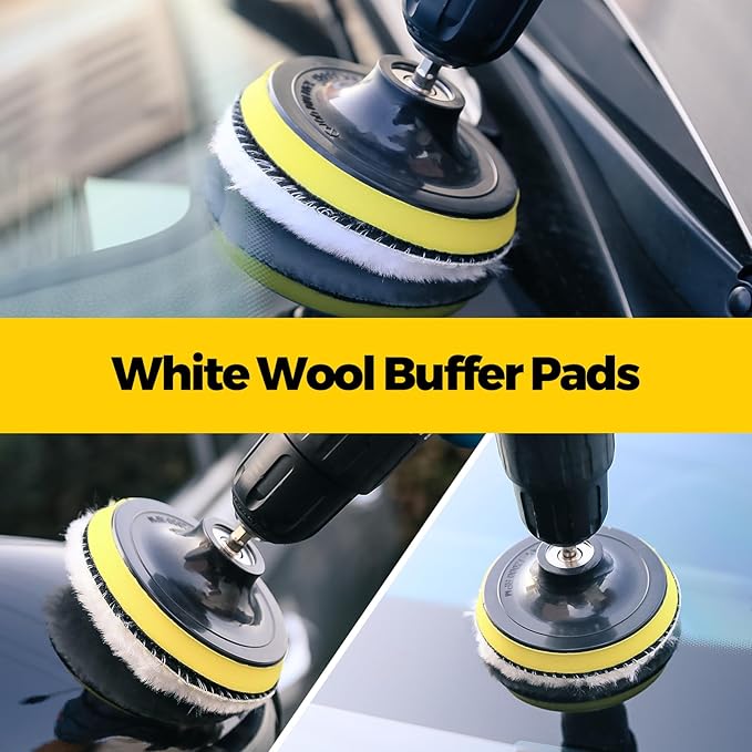 30Pack Drill Brush Attachments Set,Scrub Pads & Sponge, Power Scrubber Brush with Extend Long Attachment All Purpose Clean for Grout, Tiles, Sinks, Car Polishing Pads,Bristle Discs