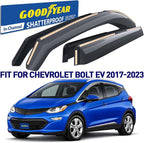 Goodyear Shatterproof in-Channel Window Deflectors for Chevrolet (Chevy) Bolt EV 2017-2023, Rain Guards, Window Visors for Cars, Vent Deflector, Car Accessories, 4 pcs - GY008512