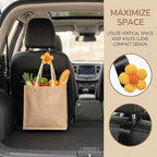 2PCS Car Seat Headrest Hook, Cute Flower Vehicle Backseat Purse Handbag Storage Hanger, Floral Auto Seat Back Holder Hook for Coat Umbrella Grocery, Universal for Vehicles (Pink/Yellow)