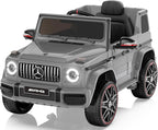 Licensed Mercedes-Benz G63 Car for Kids, 12V 7AH Ride on Car w/Parent Remote Control, LED Headlights, Music Player & Horn, Soft Start, Low Battery Prompt, Kids Electric Car, Grey