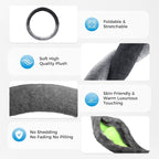 Coverado Steering Wheel Cover, Anti-Slip Fluffy Car Steering Wheel Cover for Winter Warm, Universal 14-15 inch, Soft Plush, No Odor, Luxurious Decoration for Women Men, Gradient Gray